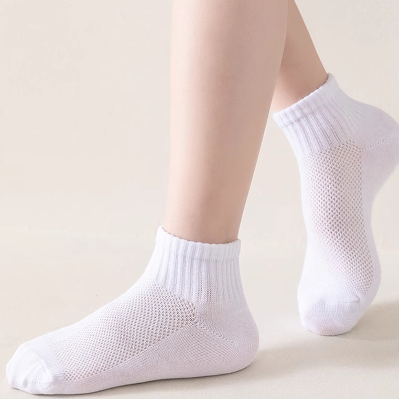 Kaus kaki anak -anak musim panas tipis katun jala jala girls 'kaus kaki kapal socks boys' pelajar