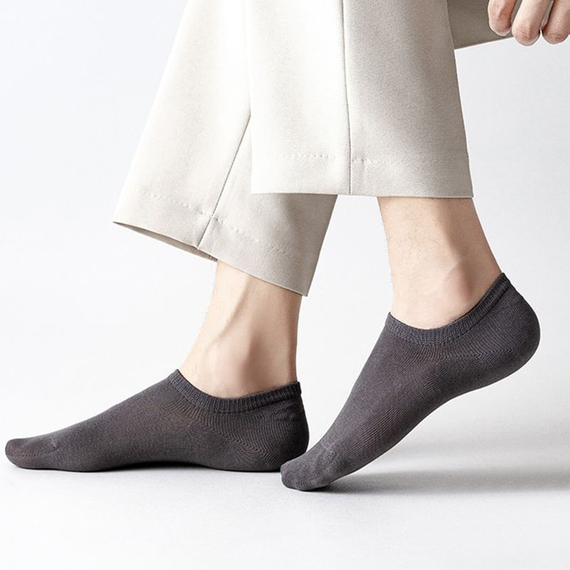 Kaus kaki dangkal warna polos pria Kaus kaki dangkal warna polos pria