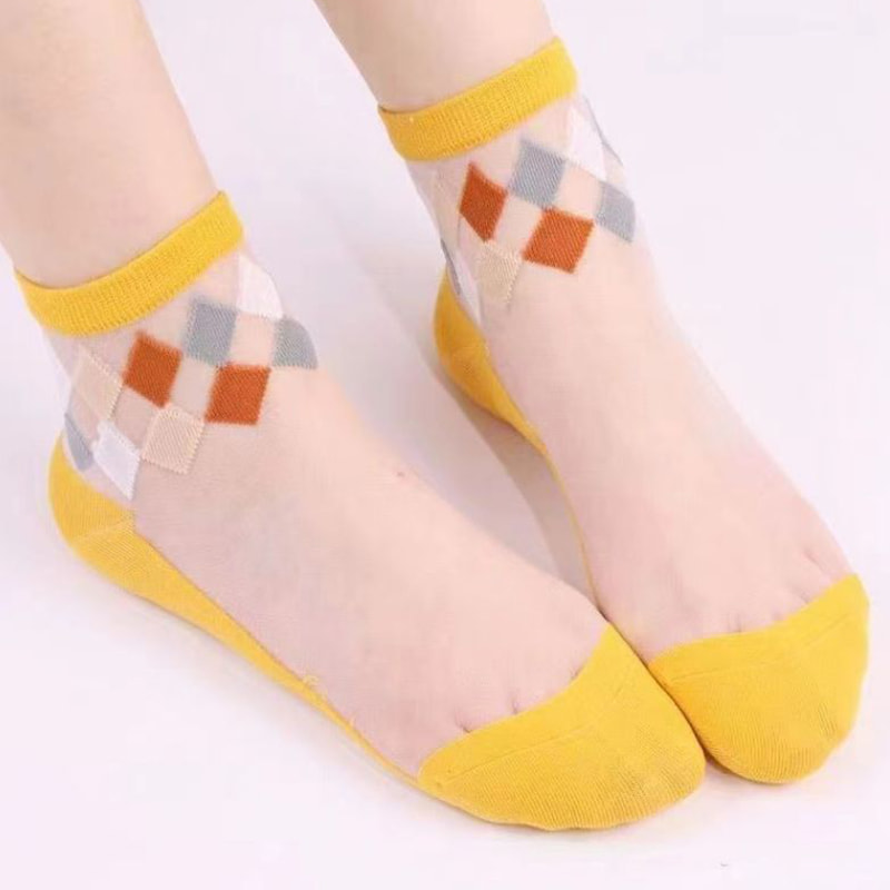 Summer Thin Glass Stocking Kaus Kaki Kapas Seksi Anak -Anak