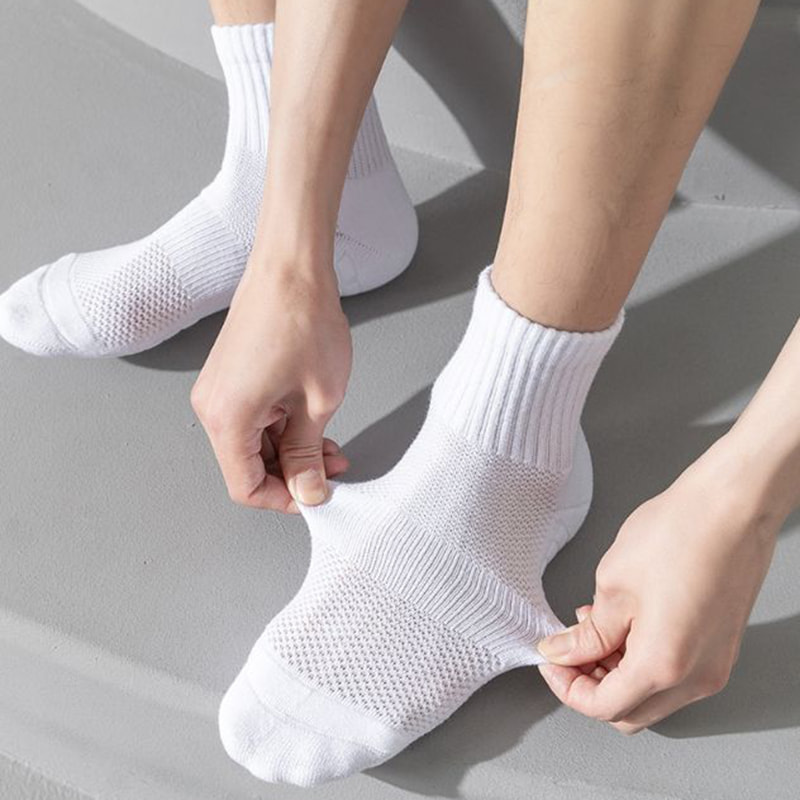 Kaus kaki musim semi pria dan handuk musim gugur, sports, kaus kaki katun, kaus kaki lari profesional