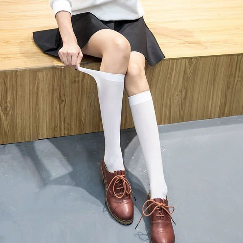 Velvet Thin Summer JK Socks Wanita Kaus Kaki Tabung Panjang Velvet Thin Summer JK Socks Wanita Kaus Kaki Tabung Panjang