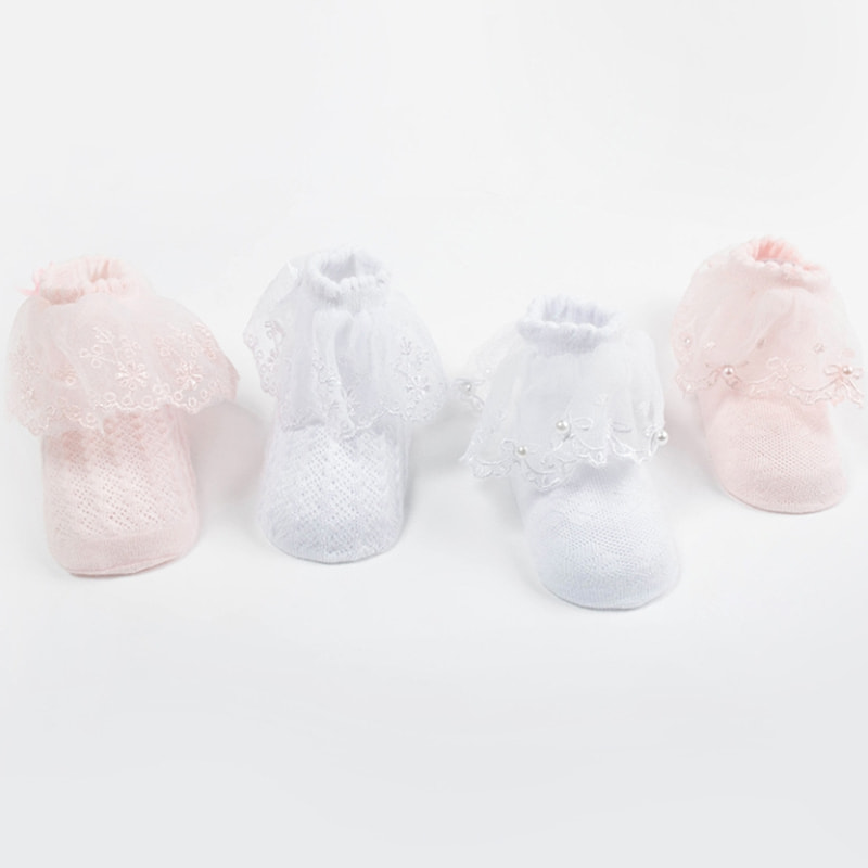 Kaus kaki renda renda mutiara mesh pearl cotton girls 'busur bayi kaus kaki pendek tipis Kaus kaki renda renda mutiara mesh pearl cotton girls 'busur bayi kaus kaki pendek tipis