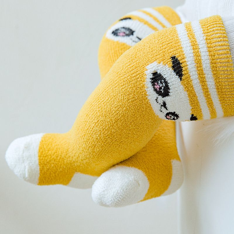 Bayi panjang kaus kaki di kaldu musim gugur dan musim dingin tebal beludru karang pria dan kaus kaki bayi lutut bayi baru lahir kaus kaki panjang